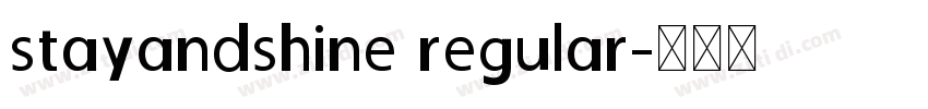 stayandshine regular字体转换